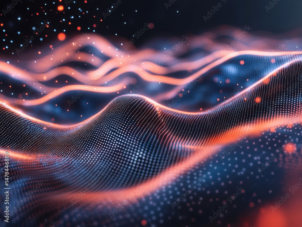 Fototapeta premium flowing speed lines technology background