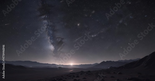 Wallpaper Mural Vast, star-studded night sky, cosmic dust visible , starry night, cosmic dust, black Torontodigital.ca