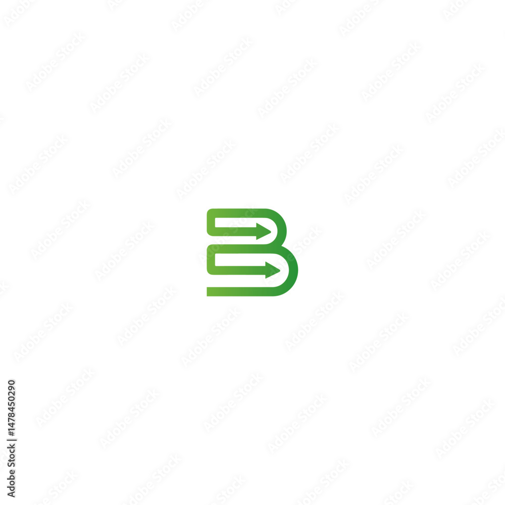 B arrow logo icon flat vector design B arrow logo icon flat vector design