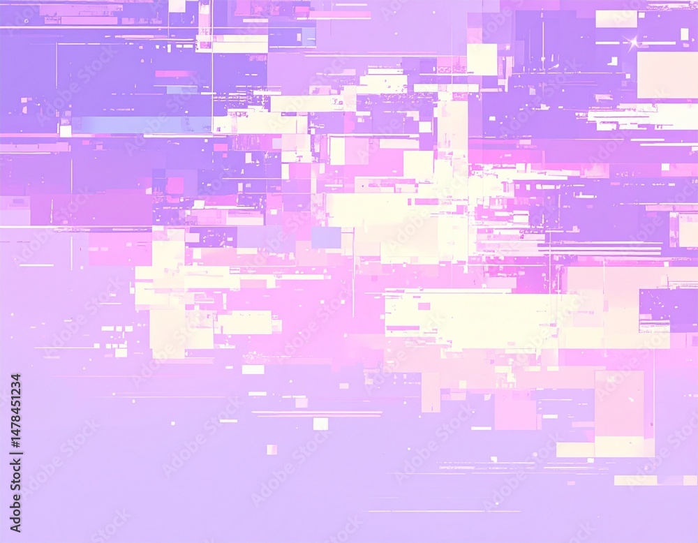 Obraz premium パステルカラーのグリッジノイズ