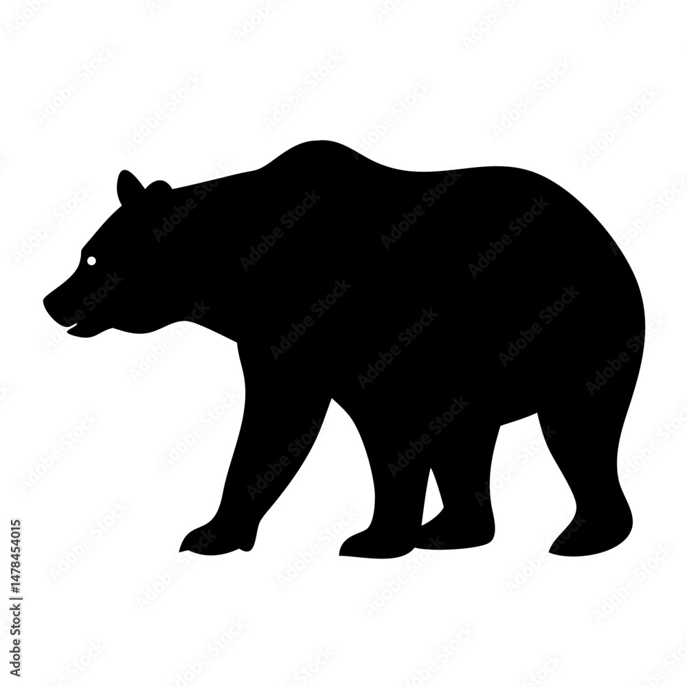 Fototapeta premium bear silhouette on transparent background for web and graphic design