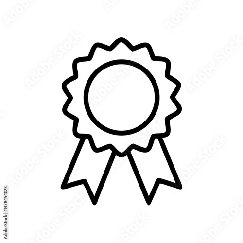 award ribbon on transparent background for web and graphic design