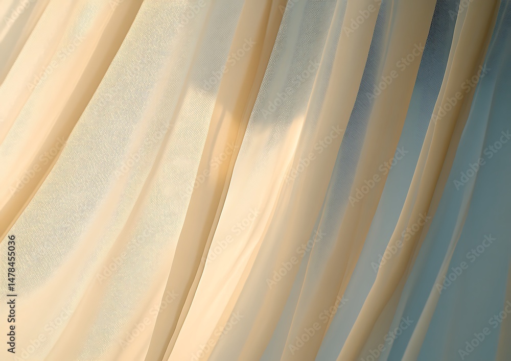 Obraz premium Sheer curtains in sunlight