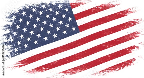 Distressed American Flag A Patriotism Graphic Design Element