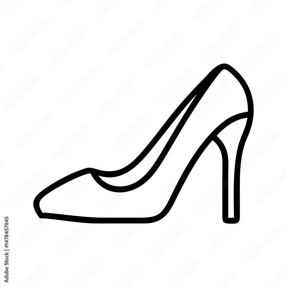 High heels on transparent background for web and graphic design High heels on transparent background for web and graphic design