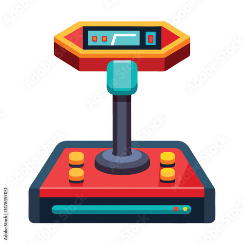 Yoke system gaming instrument isolated on white background