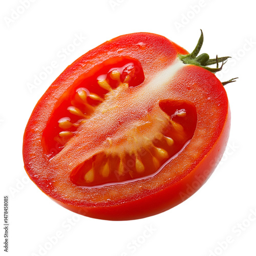 Wallpaper Mural "Fresh Tomato Slices Isolated on wight Background – Ripe Red Tomatoes PNG | Premium AI-Generated Image. tomato cross section, tomato clipart, tomato design element, tomato texture, tomato slice top 

 Torontodigital.ca
