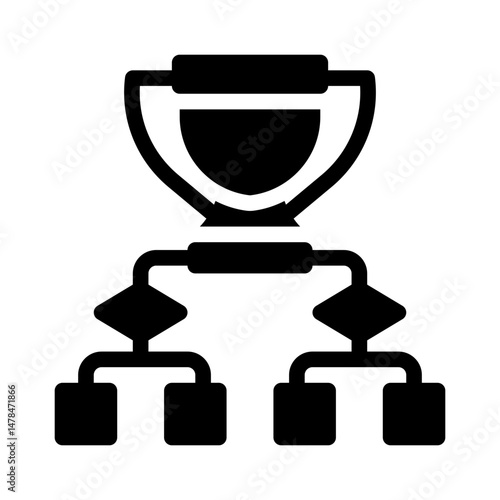 tournament bracket glyph icon