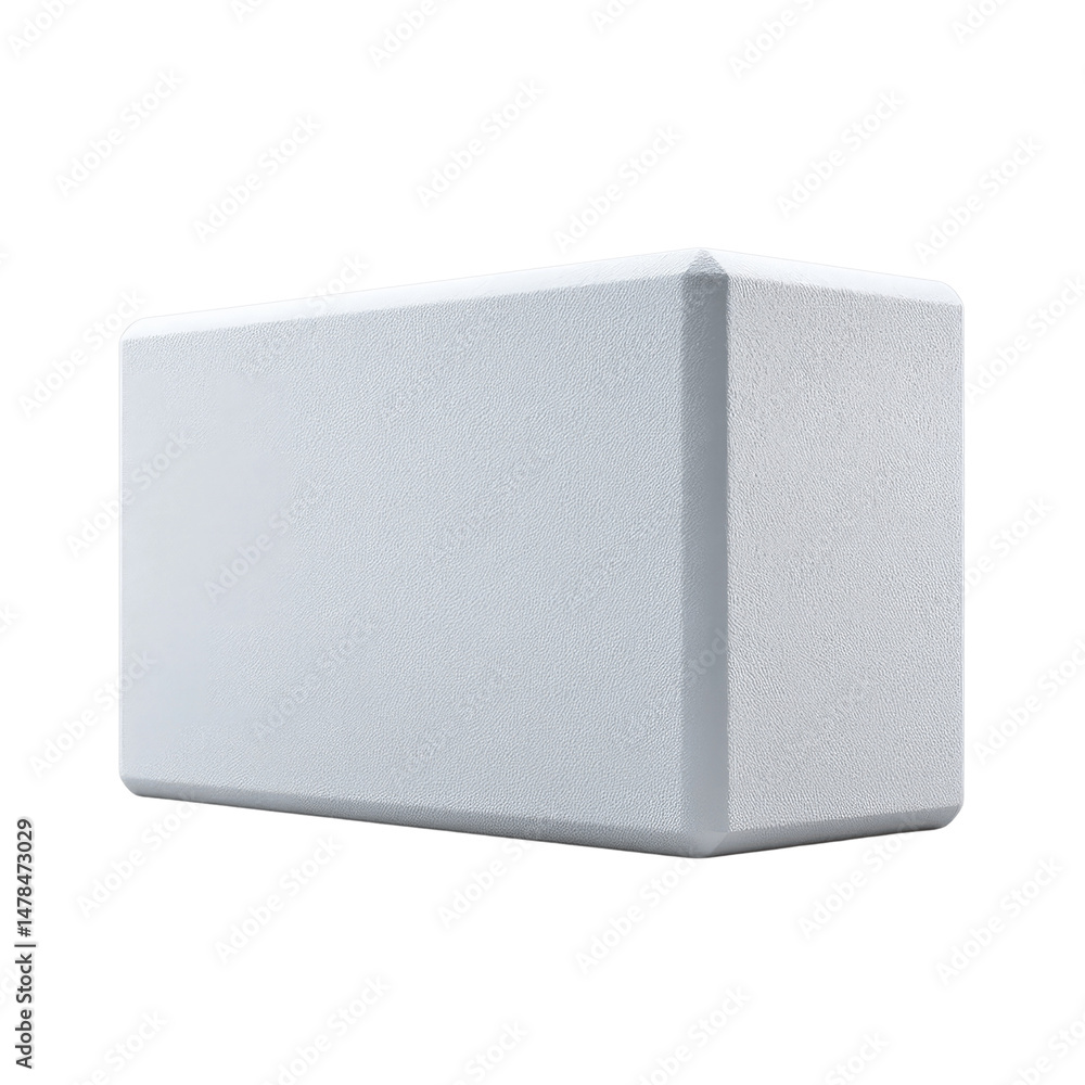 Fototapeta premium White Rectangular Block Clean, Minimalist 3D