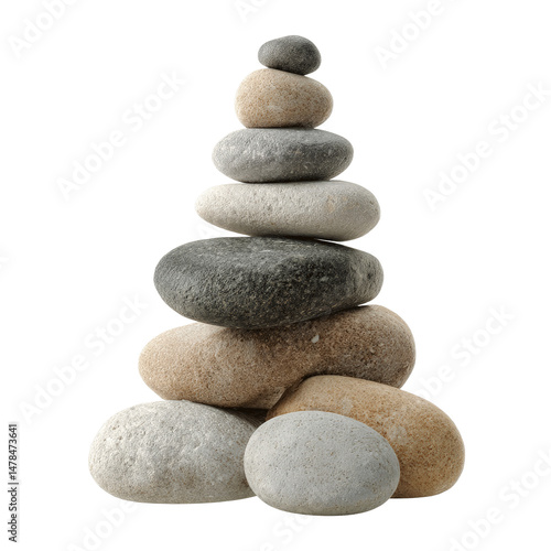 Balanced Stack of Smooth Stones, Zen Garden