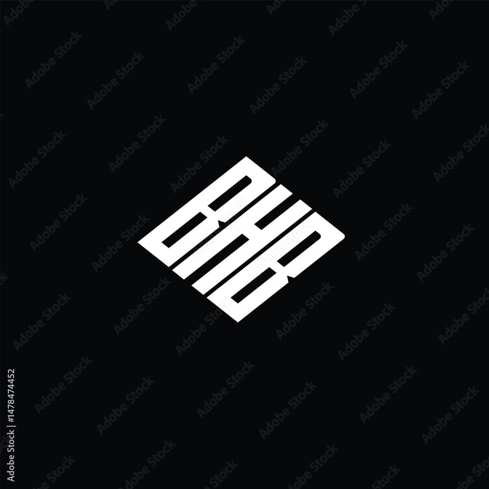 BHB letter logo design on black background. BHB letter logo design on black background.