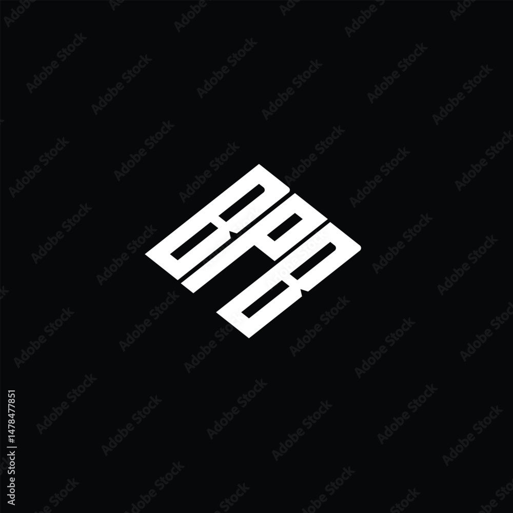 BPB letter logo design on black background. BPB letter logo design on black background.