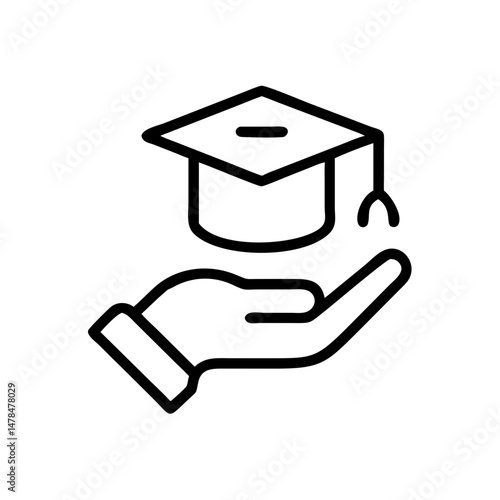 Scholarship on transparent background for web and graphic design