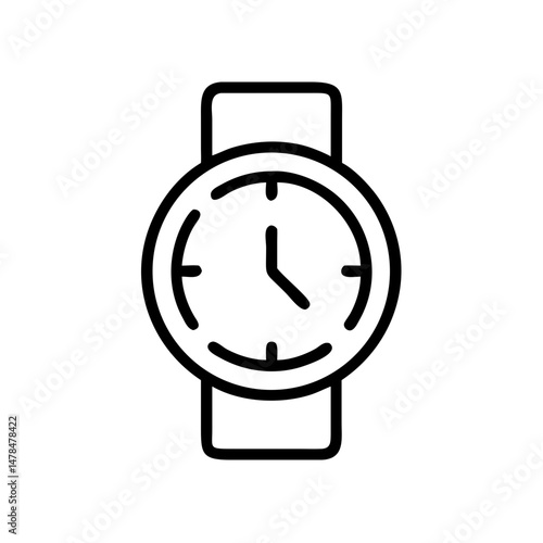 Watch on transparent background for web and graphic design