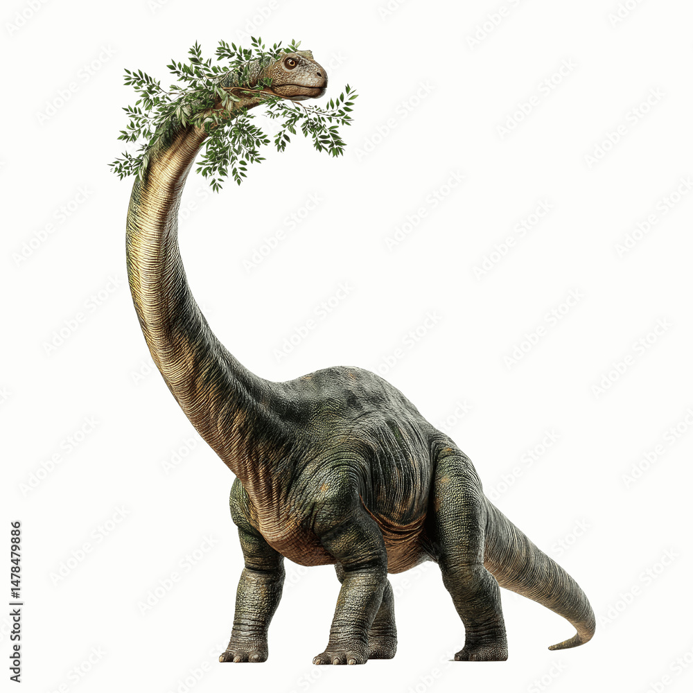 Obraz premium Sauroposeidon with a Crown of Leaves -