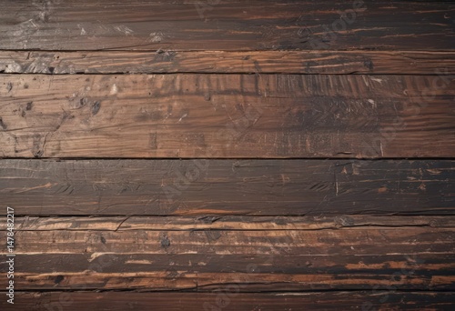 Distressed wood plank with deep scratches and faded paint, grunge, antique, overlay