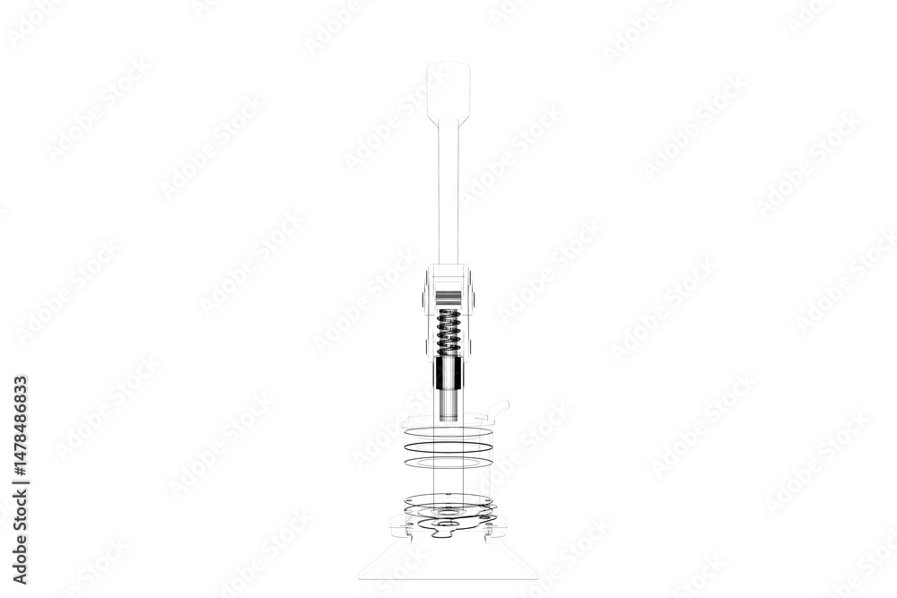 WIREFRAME DESIGN OF THE BUTTON BADGE PIN PUNCH PRESS MAKER MACHINE TOOL, Heavy Duty Circle Cutter Punch Press 500 Parts Metal Shell Pin on a PNG Transparent Background WIREFRAME DESIGN OF THE BUTTON BADGE PIN PUNCH PRESS MAKER MACHINE TOOL, Heavy Duty Circle Cutter Punch Press 500 Parts Metal Shell Pin on a PNG Transparent Background