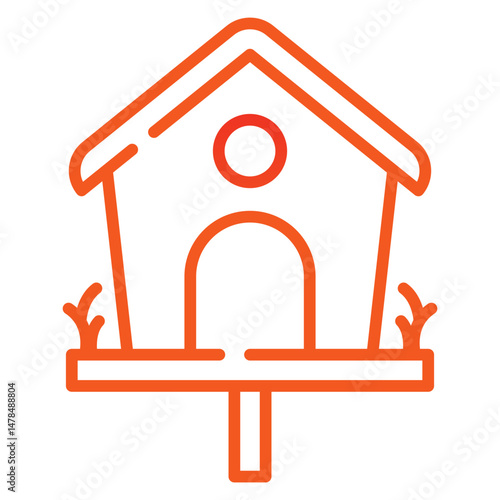 Bird House Gradient Icon