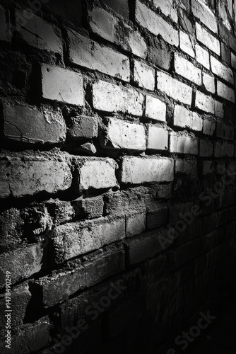 A detailed brick wall background featuring brick wall background texture. AI generative