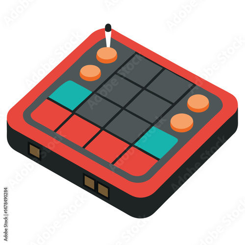 Dance pad instrument isolated on white background