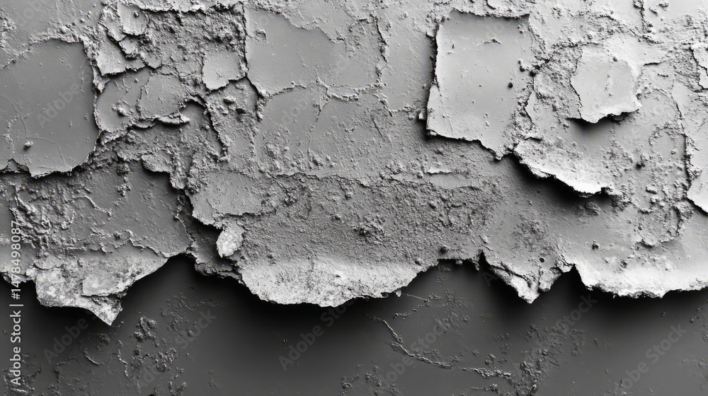 Obraz premium Abstract Paint Texture: Close-up of a peeling paint texture. Weathered layers create a captivating abstract pattern, evoking a sense of time and decay.