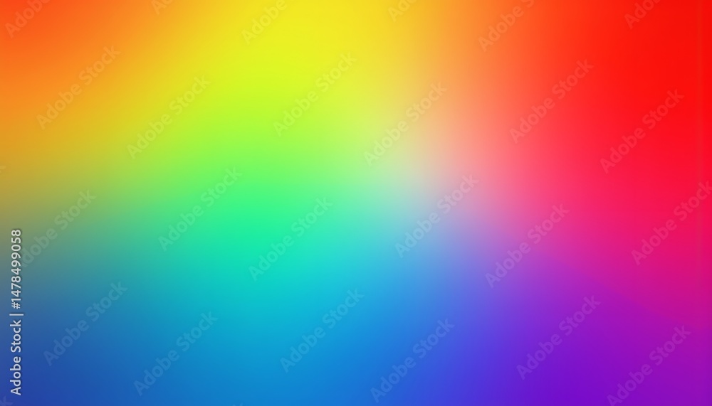 Obraz premium a gradient background transitioning through red, orange, yellow, green, blue, violet (full rainbow spectrum) with a smooth and visually appealing blend.