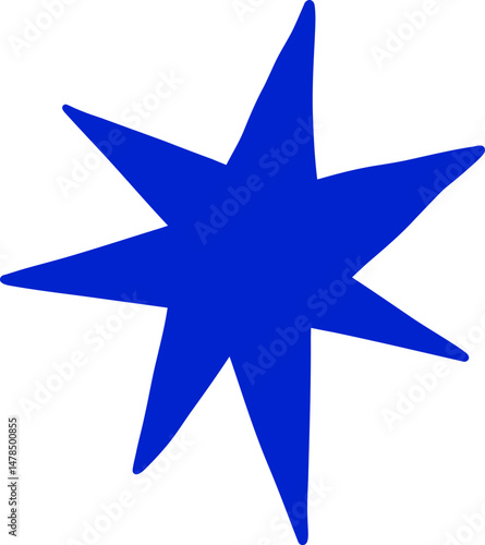 Seven point star, concept of abstract and simple.