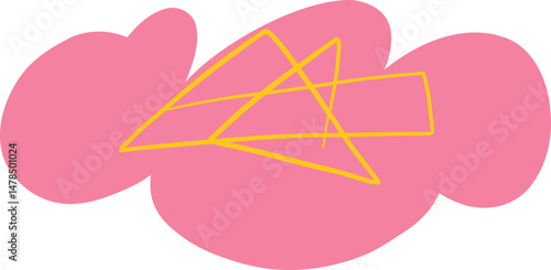 Abstract doodle art of scribble and blob shape, concept of modern art.
