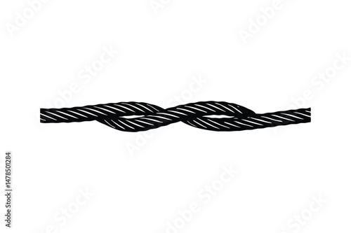Steel wire rope silhouette