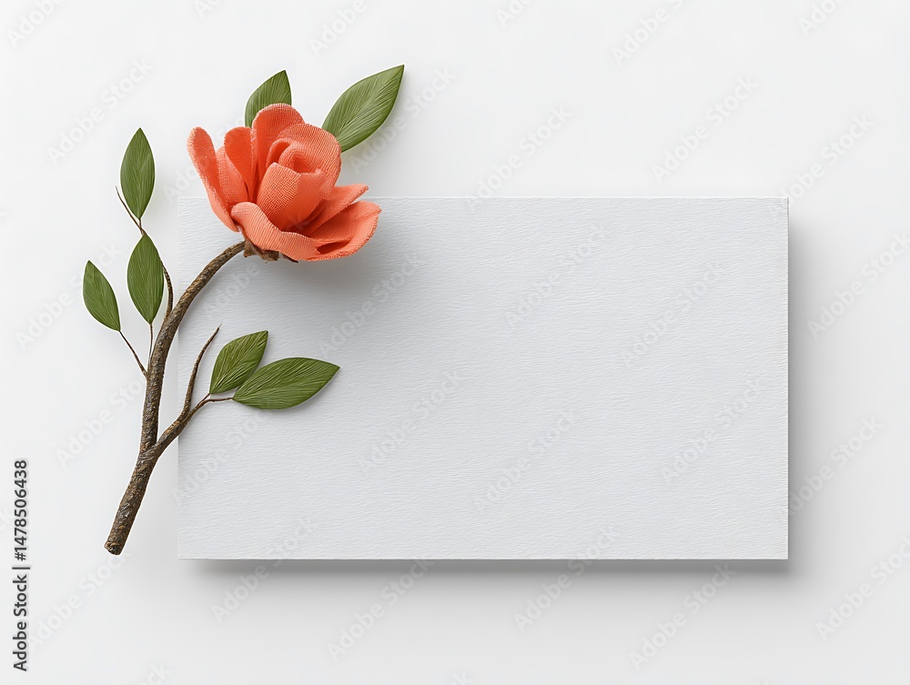 Fototapeta premium Paper Rose & Promise
