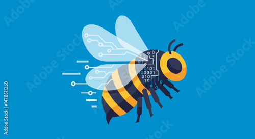 A Futuristic Bee with Integrated Circuitry