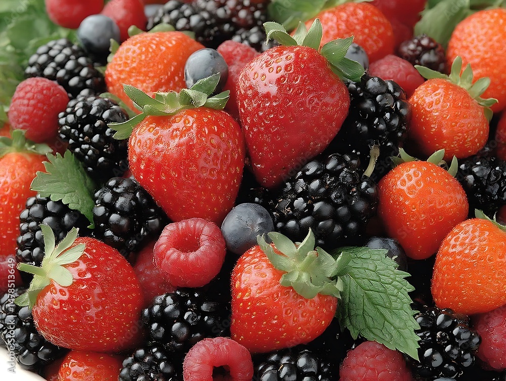 Fototapeta premium Berry Mix Close-up Display