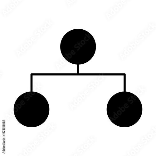outline silhouette Organization structure or family tree