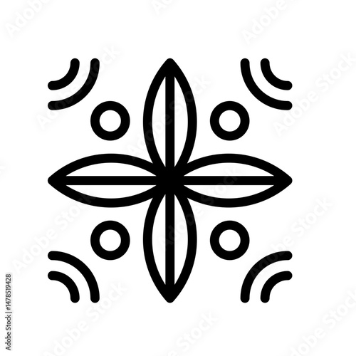 Kawung Picis Batik Art Pattern