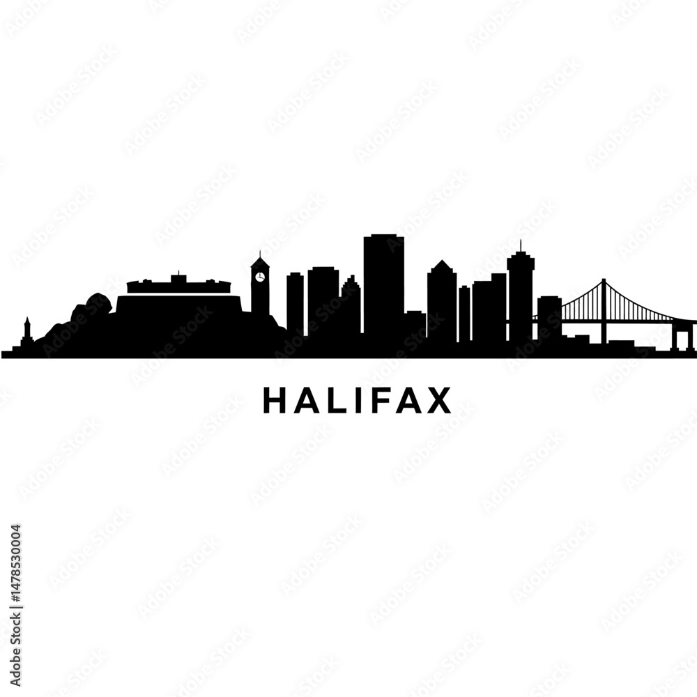 Fototapeta premium Halifax Skyline with Canada Cityscape Silhouette.