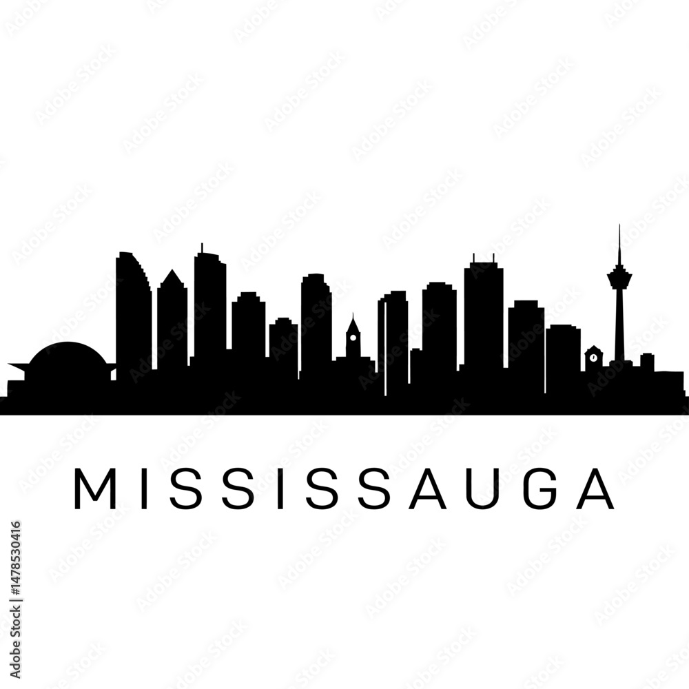 Naklejka premium Mississauga Skyline with Cityscape, Ontario, and Canada.