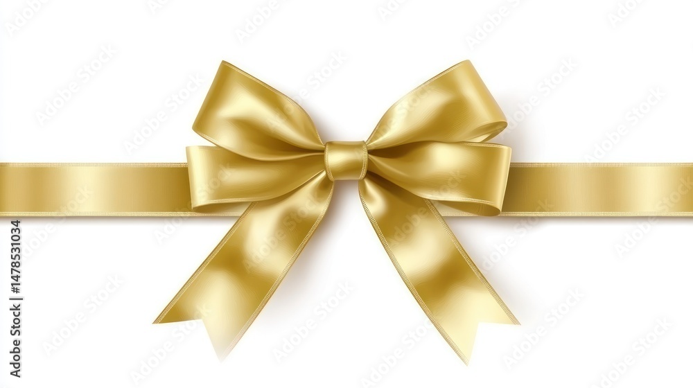 golden ribbon knot with a glossy finish, designed to convey eleg golden ribbon knot with a glossy finish, designed to convey eleg