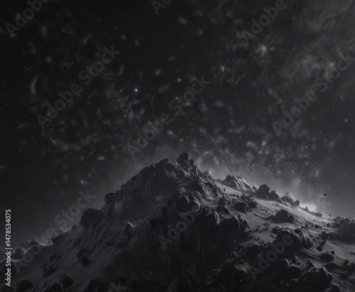 Diamond dust scattered across velvet black; distant nebulae glow faintly ,  stellar,  dark,  backdrop