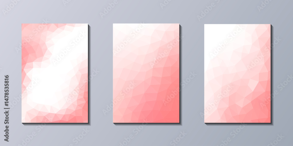 Pink Peach Background Vertical Abstract Geometric Low Poly Gradient Polygonal Vector Set Pink Peach Background Vertical Abstract Geometric Low Poly Gradient Polygonal Vector Set