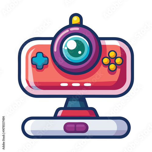 Webcam gaming instrument instrument isolated on white background