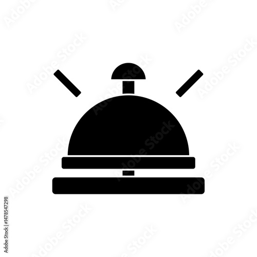 bellhop bell icon, modern vector isolated on white background.
