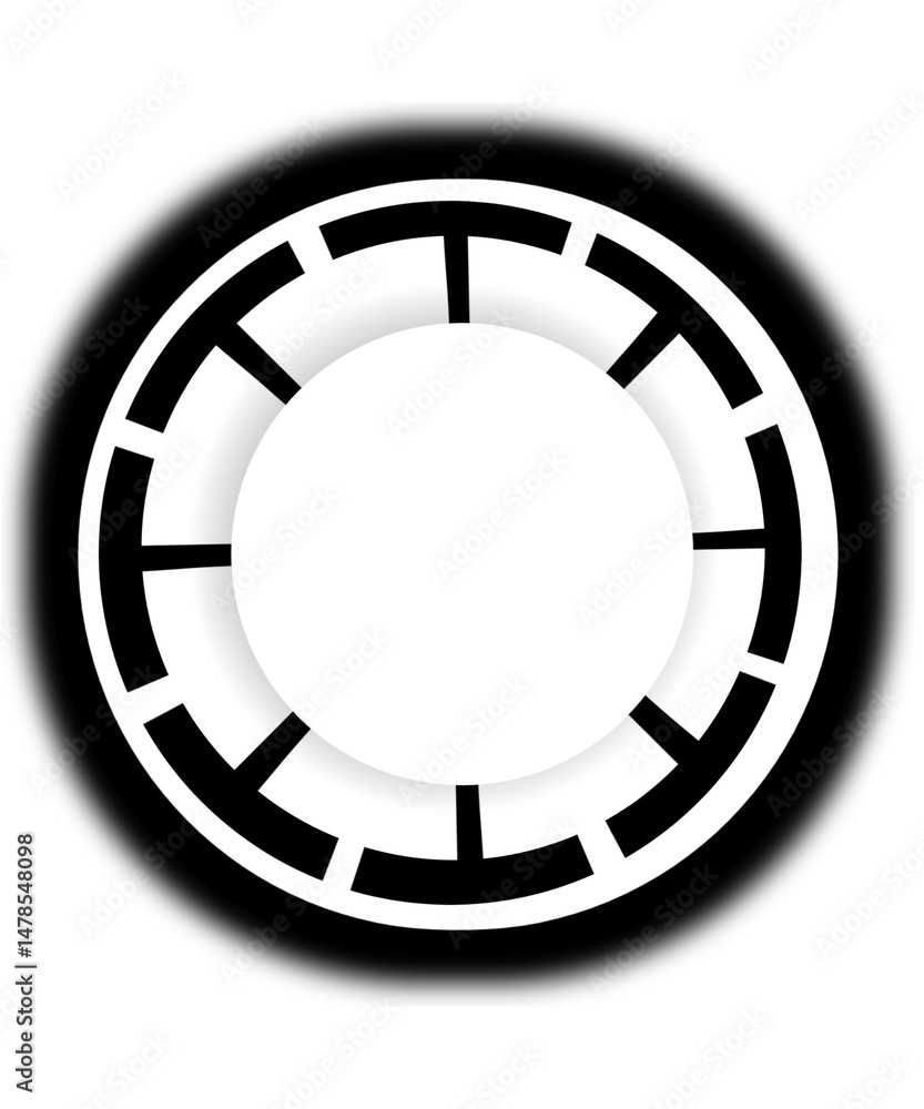 black and white round frame black and white round frame