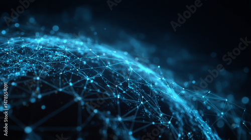 Abstract technology background digital network connection and data analysis concept art design