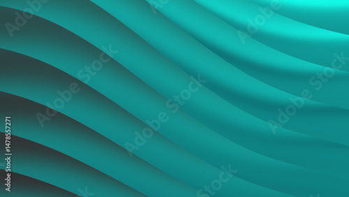 Teal wavy lines create a captivating abstract gradient background. Ideal for modern designs, web backgrounds, and artistic projects.