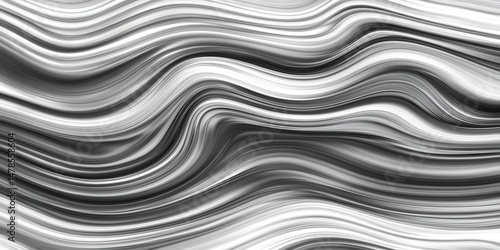 Swirling grayscale abstract art