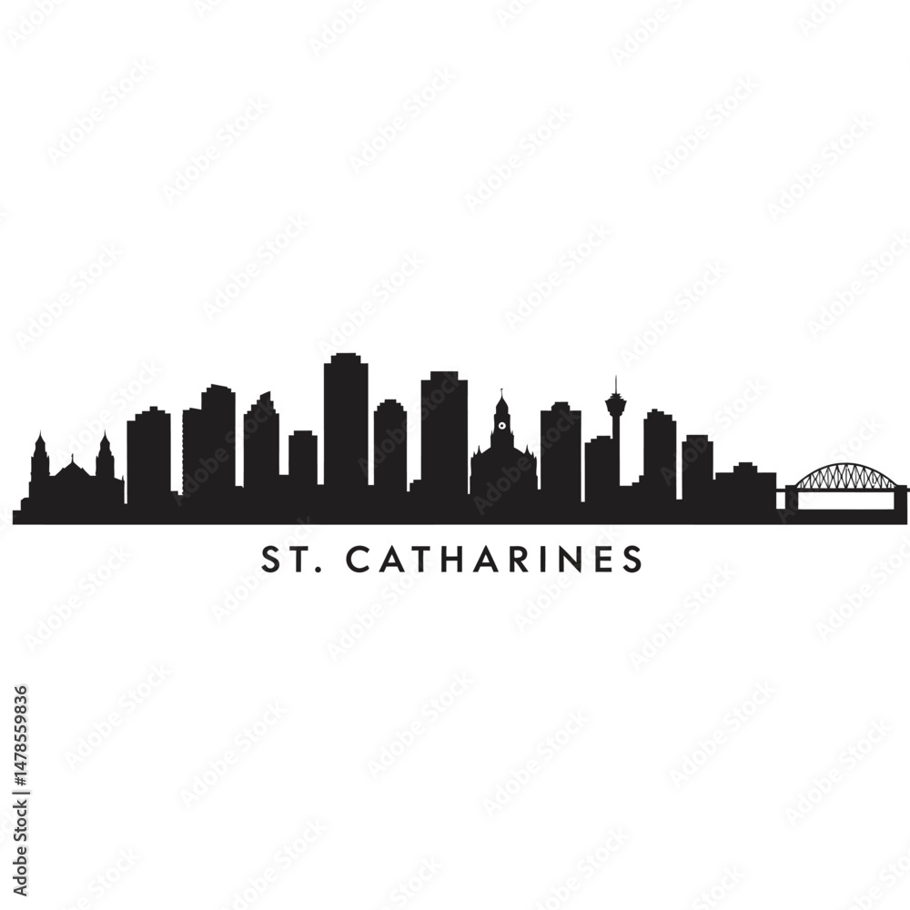 St Catharines Skyline with Ontario, and Canada Cityscape. St Catharines Skyline with Ontario, and Canada Cityscape.