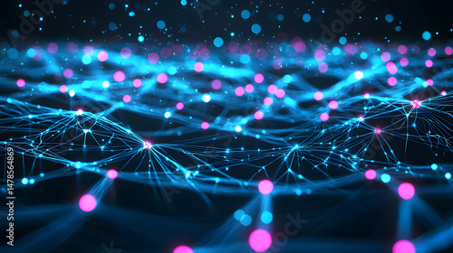 Visualizing abstract ai neural networks digital environment graphic representation technology perspective deep learning concept