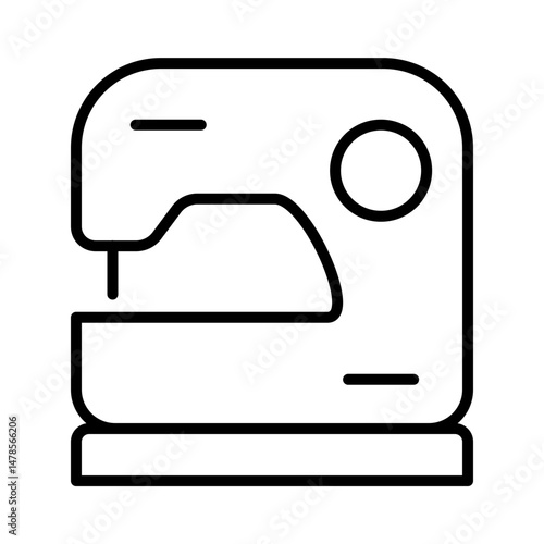 Tailor Job with Sewing Machine Illustration