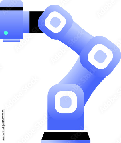 Cobots Collaborative Robots industrial automation robotic arm Smart Manufacturing and Industry Icon Illustration	