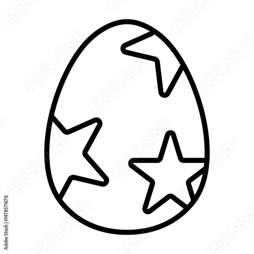 Egg Adorned with Star Motif